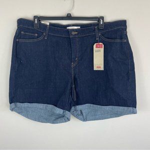 Shorts Women Size 22W NWT Dark Wash Mid Rise